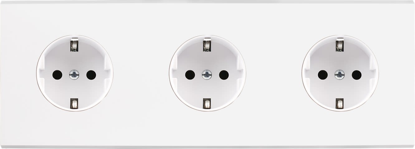 MODELEC - Façade Confidence Laiton Blanc Triple Horizontale Pckpckpck