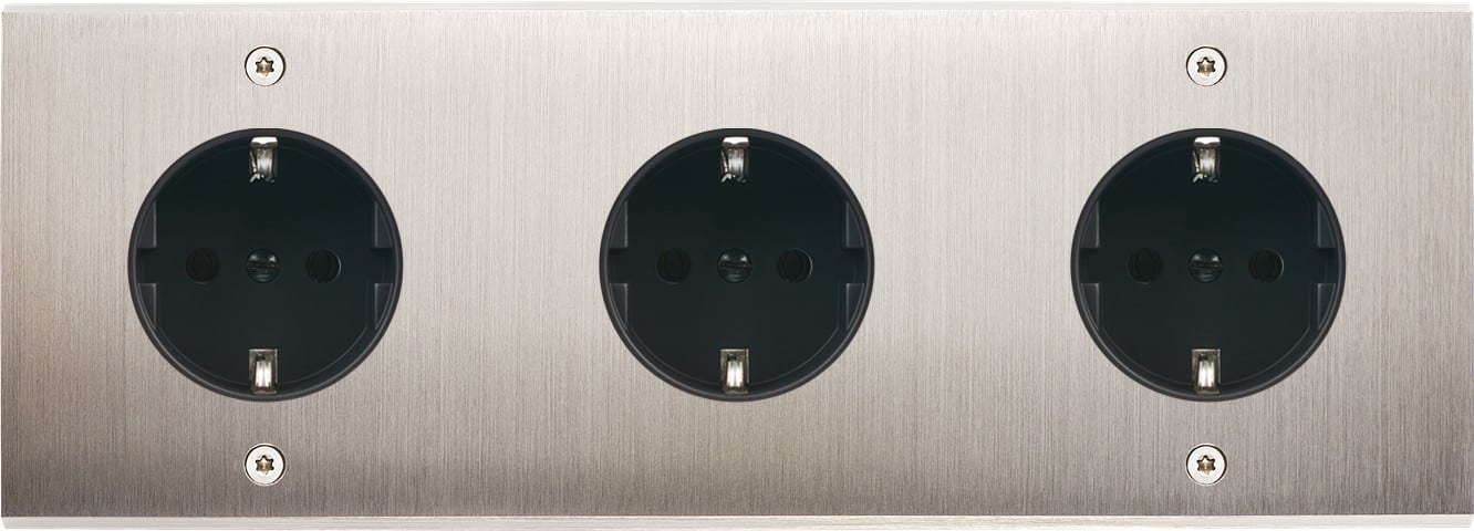 MODELEC - Façade Confidence Laiton Nickel Satine Triple Horizontalepckpckpck V
