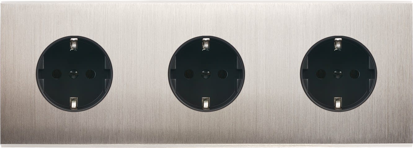 MODELEC - Façade Confidence Laiton Nickel Satine Triple Horizontalepckpckpck