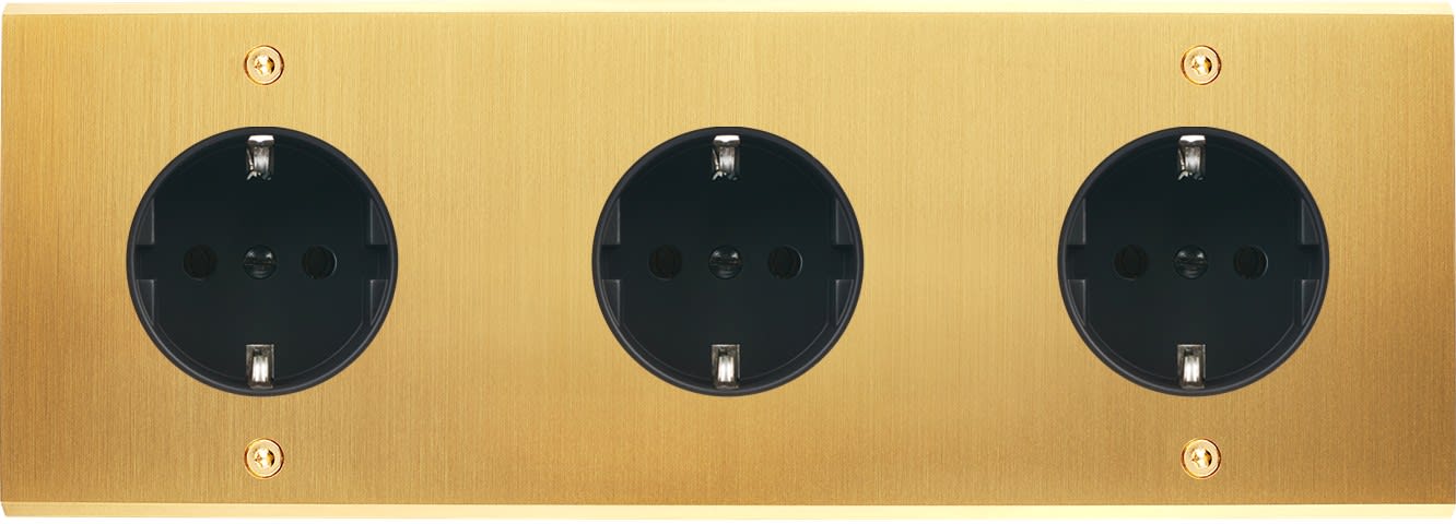 MODELEC - Façade Confidence Laiton Satine Triple Horizontale Pckpckpck V