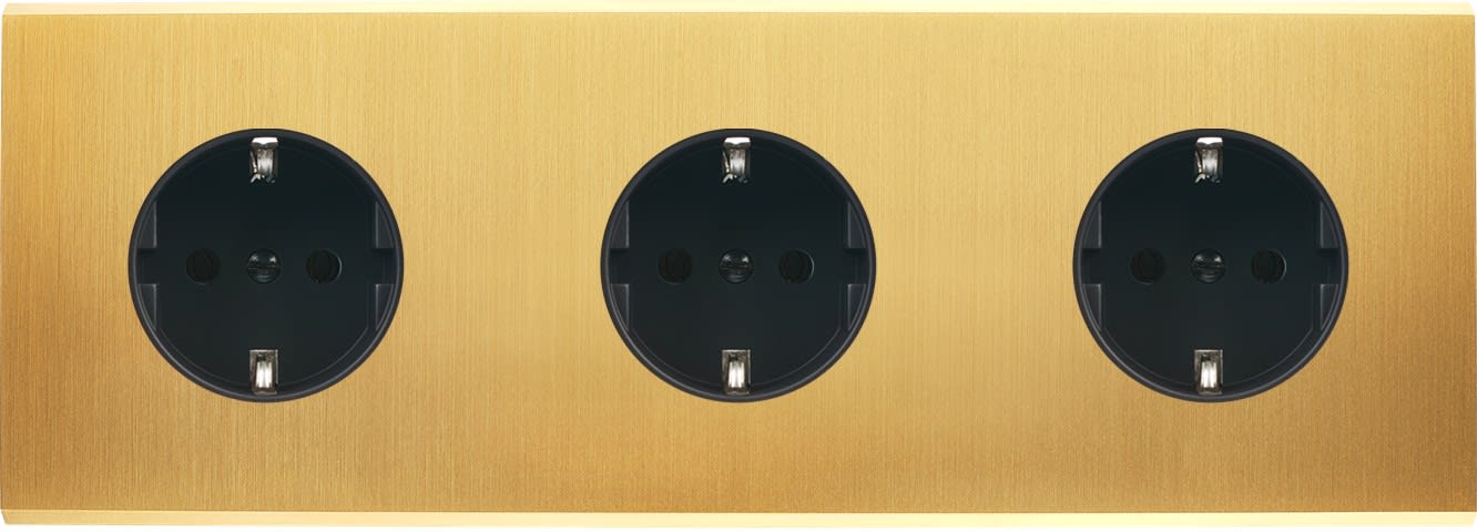 MODELEC - Façade Confidence Laiton Satine Triple Horizontale PCK Pck Pck