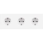 MODELEC - Façade Confidence Laiton Blanc Email Triple Horizontale Pckpckpck