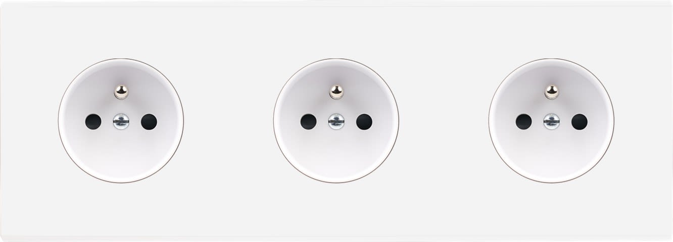 MODELEC - Façade Confidence Laiton Blanc Email Triple Horizontale PC Pc Pc