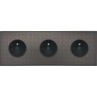 MODELEC - Façade Empreintes POINT Canon de Fusil Triple Horizontale 3 Prises de Courant M