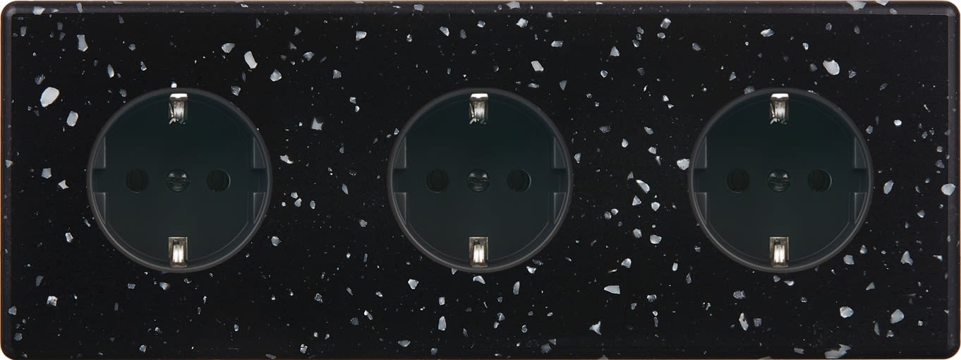 MODELEC - Façade Hitera Terrazzo Noir Triple Horizontale PCK Pck Pck
