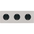 MODELEC - Façade "M" Nickel Sable Triple Horizonta 2 Prises Schuko 1 Prise Schuko magnétiq