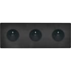 MODELEC - Façade "M" Acier Verni Triple Horizontale 1 Prise 1 Prise 1 Prise magnétique