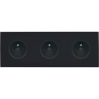 MODELEC - Façade Désir Noir Mat Triple Horizontale PC Pc Pc