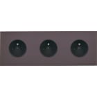 MODELEC - Façade Désir Anthracite Mat Triple Horizontale PC Pc Pc