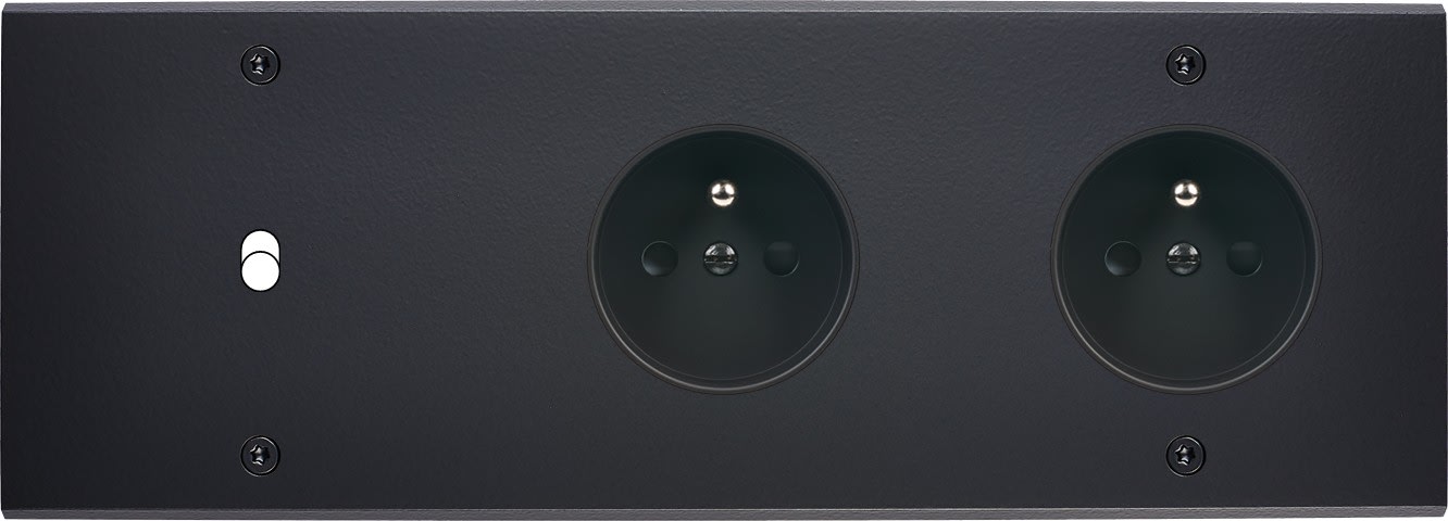 MODELEC - Façade Confidence Laiton Noir Mat Triple Horizontale B1 PC Pc à Vis