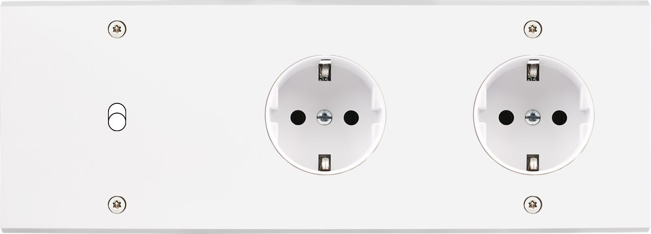 MODELEC - Façade Confidence Laiton Blanc Triple Horizontale B1Pckpck V