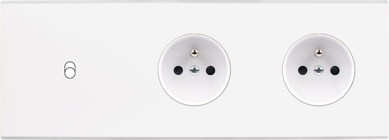 MODELEC - Façade Confidence Laiton Blanc Triple Horizontale B1 PC Pc