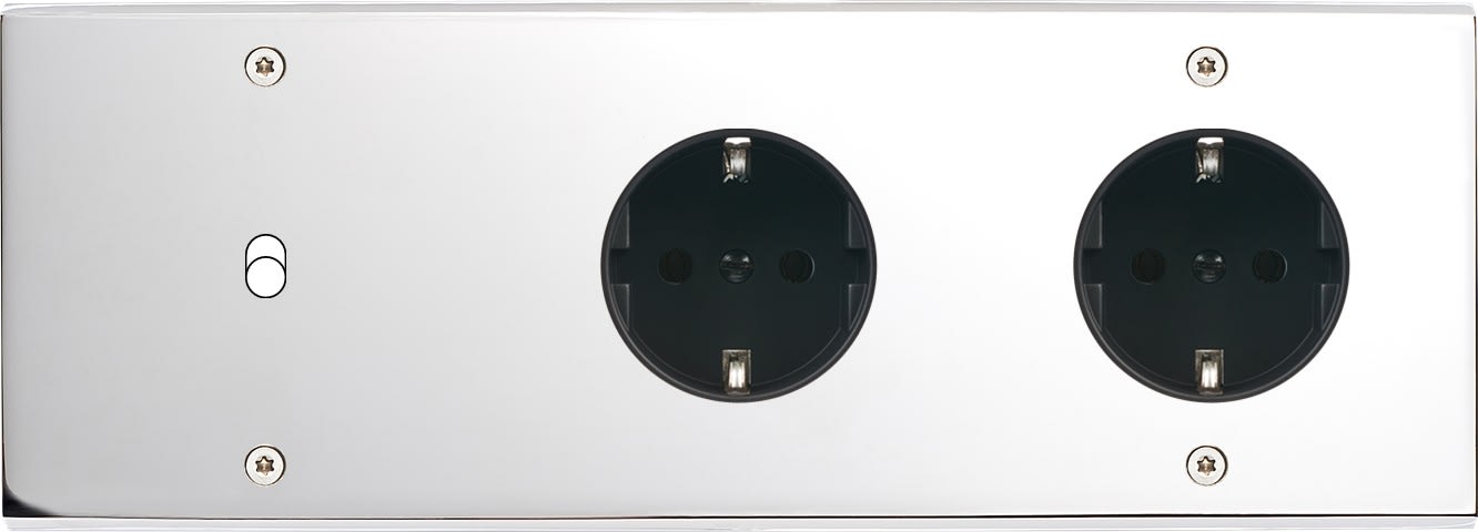 MODELEC - Façade Confidence Laiton Chrome Triple Horizontale B1Pckpck V