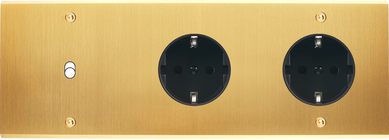 MODELEC - Façade Confidence Laiton Satine Triple Horizontale B1 PCK Pck V