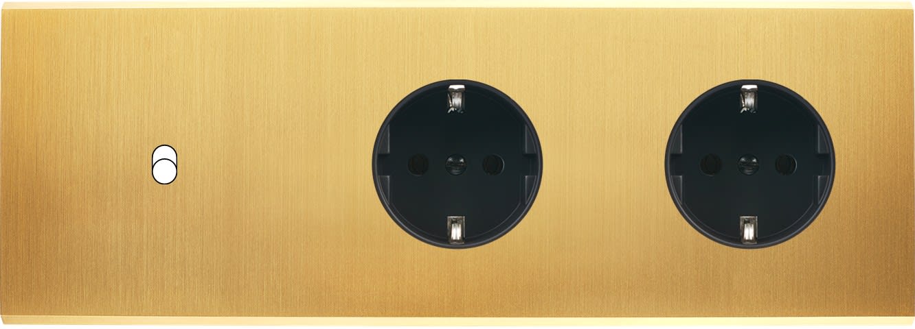 MODELEC - Façade Confidence Laiton Satine Triple Horizontale B1 PCK Pck