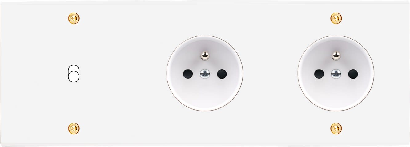 MODELEC - Façade Confidence Laiton Blanc Email Triple Horizontale B1 PC Pc à Vis