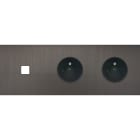 MODELEC - Façade Empreintes PLAN Canon de Fusil Triple Horizontale 1 bouton 2 PC M