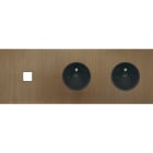MODELEC - Façade Empreintes PLAN Vieux Bronze Triple Horizontale 1 bouton 2 PC M