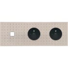 MODELEC - Façade Empreintes POINT Nickel Satiné Triple Horizontale 1 bouton 2 PC M