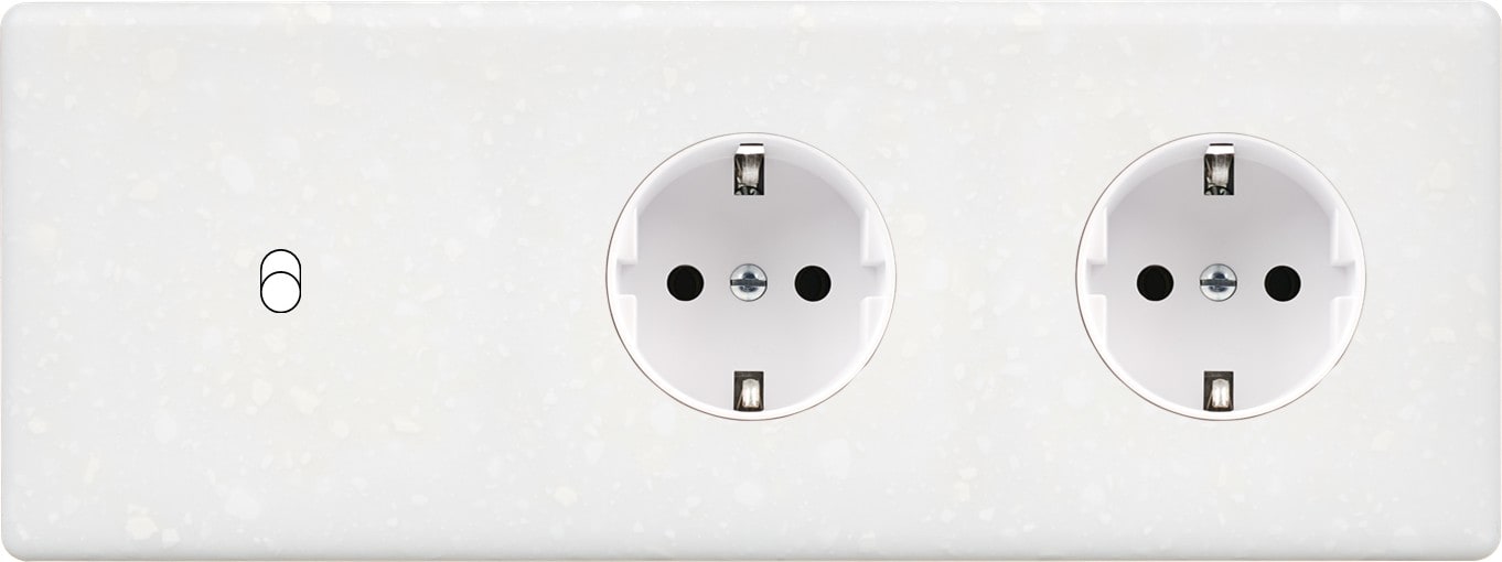 MODELEC - Façade Hitera Terrazzo Blanc Triple Horizontale B1 PCK Pck