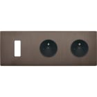 MODELEC - Façade "M" Laiton Canon Fusil Triple Horizonta 1 Bouton 1 Prise 1 Prise Sansvis