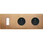 MODELEC - Façade "M" Laiton Vieux Bronze Tripl Horizonta 1 Bouton 1 Prise 1 Prise magnétiq