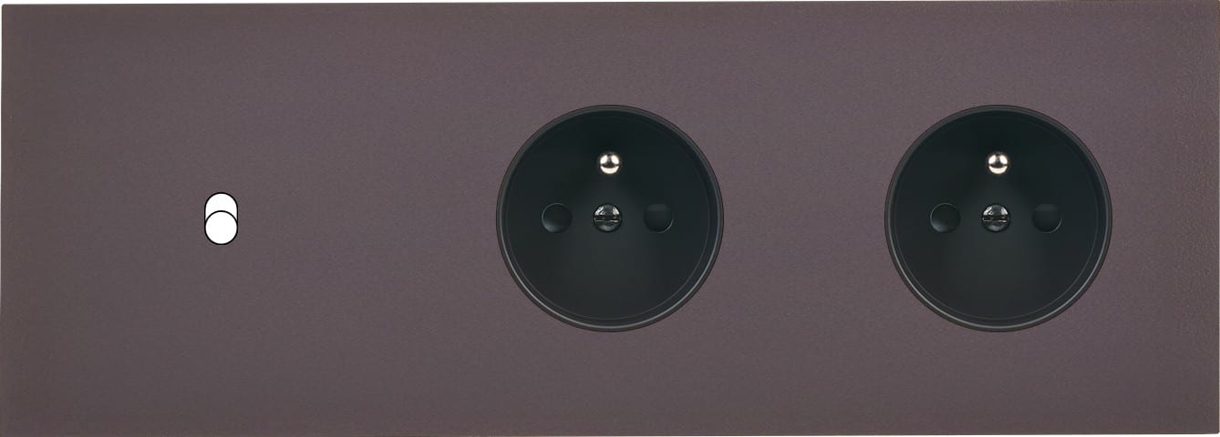 MODELEC - Façade Désir Anthracite Mat Triple Horizontale B1 PC Pc