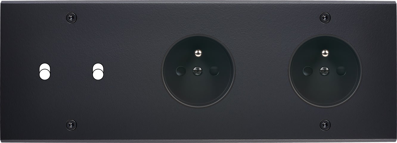 MODELEC - Façade Confidence Laiton Noir Mat Triple Horizontale B2 PC Pc à Vis