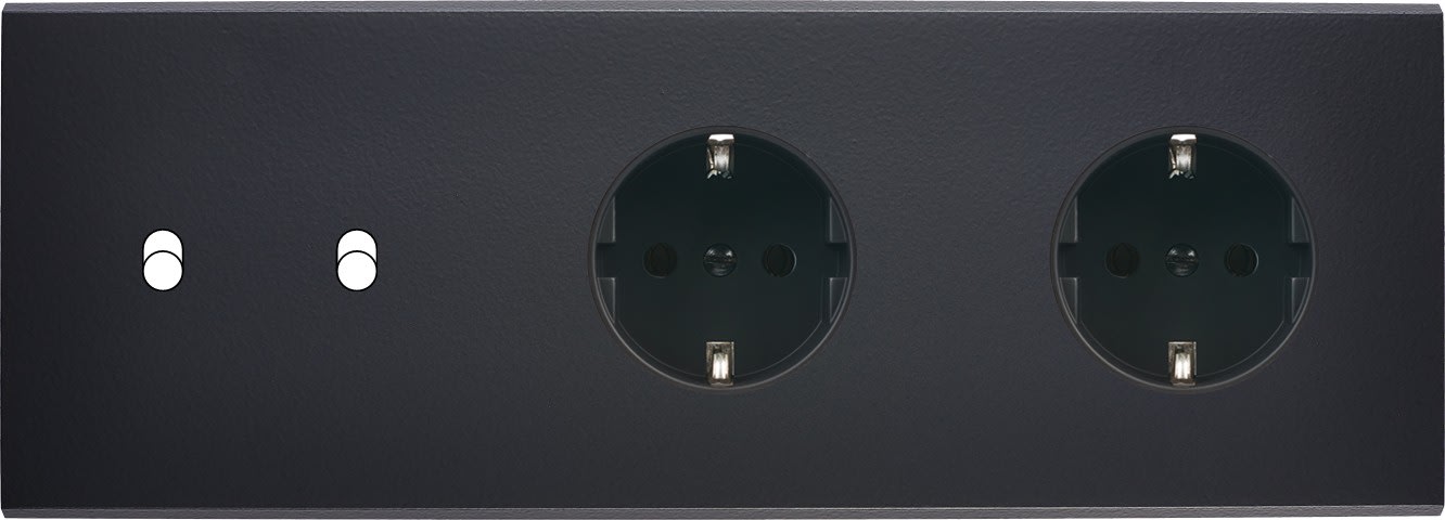 MODELEC - Façade Confidence Laiton Noir Mat Triple Horizontale B2 PCK Pck