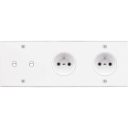 MODELEC - Façade Confidence Laiton Blanc Mat Triple Horizontale B2 PC Pc à Vis