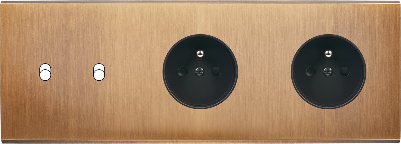 MODELEC - Façade Confidence Laiton Vieux Bronze Triple Horizontale B2 PC Pc