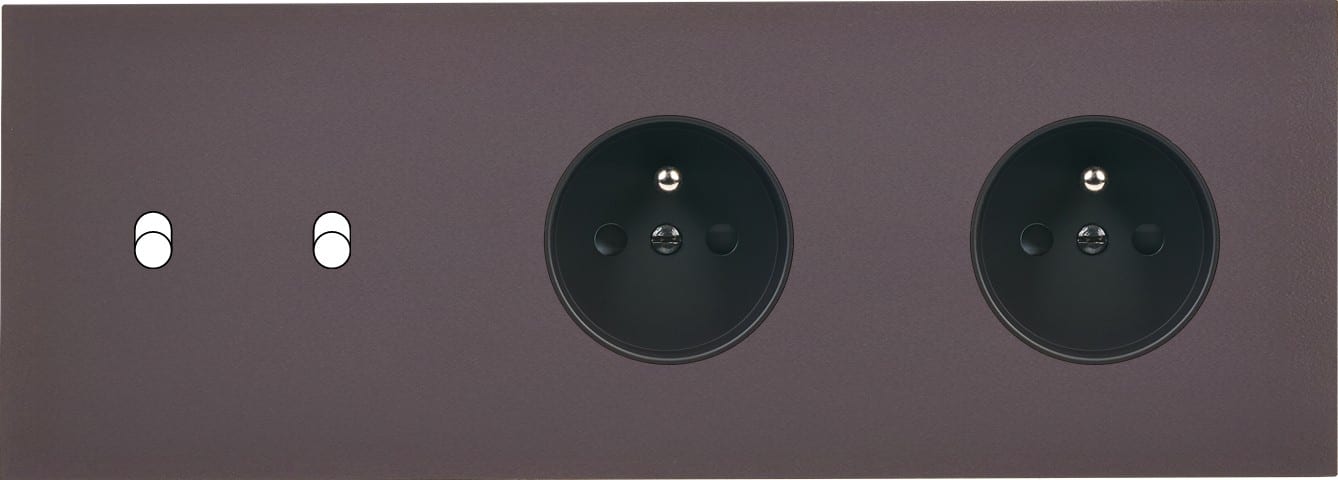 MODELEC - Façade Désir Anthracite Mat Triple Horizontale B2 PC Pc