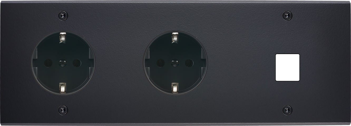 MODELEC - Façade Confidence Laiton Noir Mat Triple Horizontale Pckpckm1 V