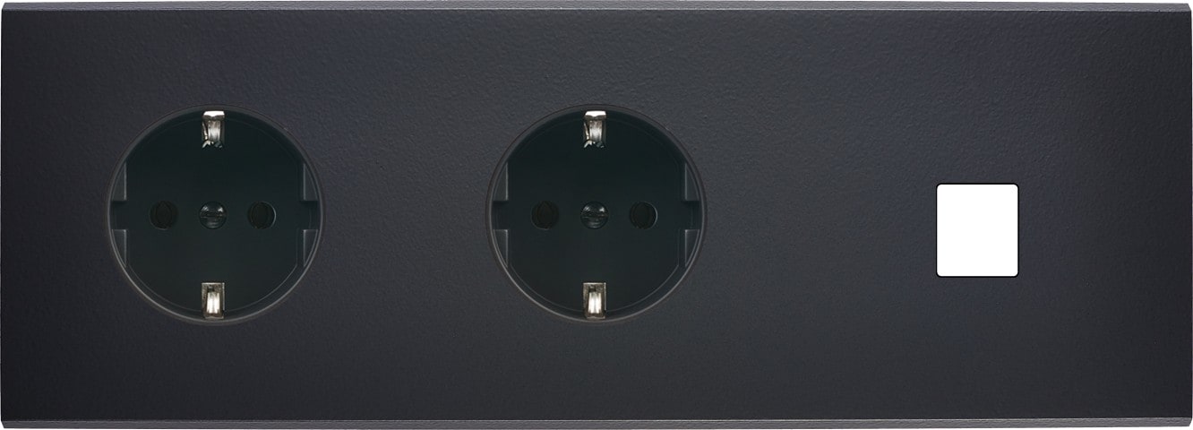 MODELEC - Façade Confidence Laiton Noir Mat Triple Horizontale PCK Pck M1