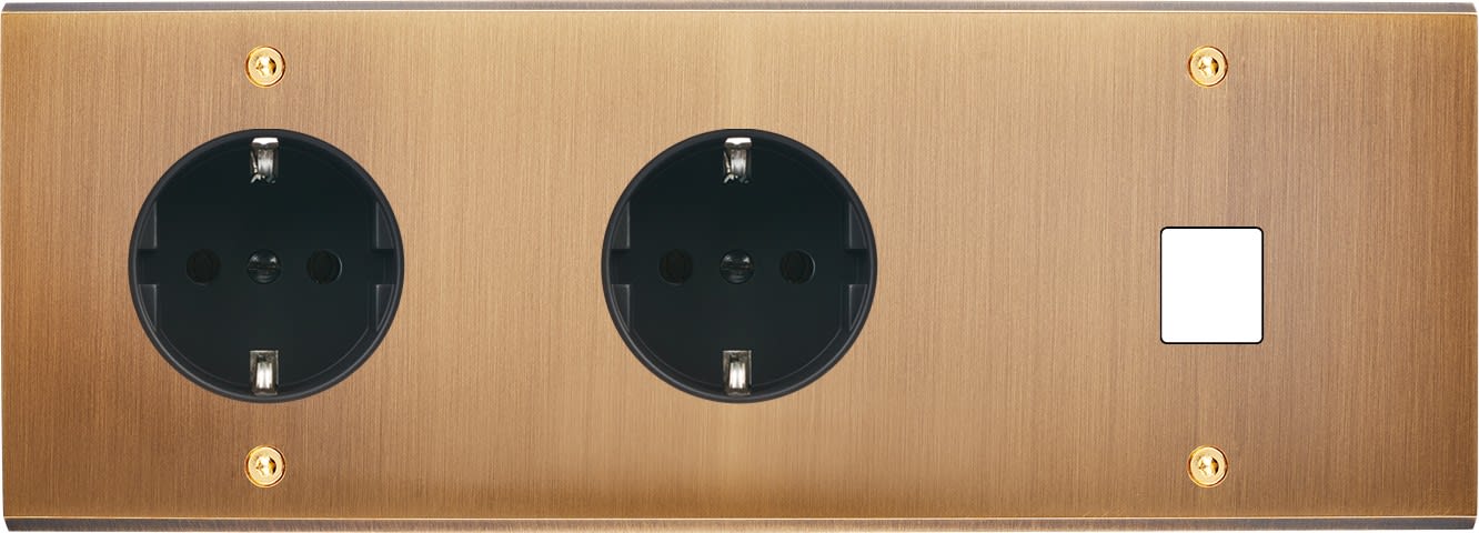 MODELEC - Façade Confidence Laiton Bronze Triple Horizontale Pckpckm1 V