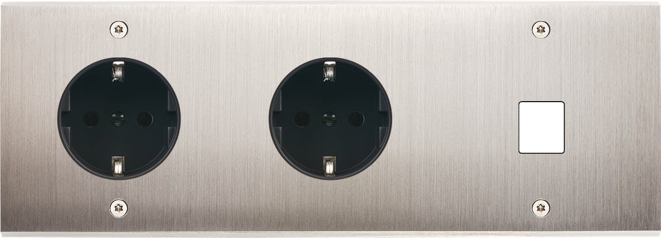 MODELEC - Façade Confidence Laiton Nickel Satine Triple Horizontale Pckpckm1 V