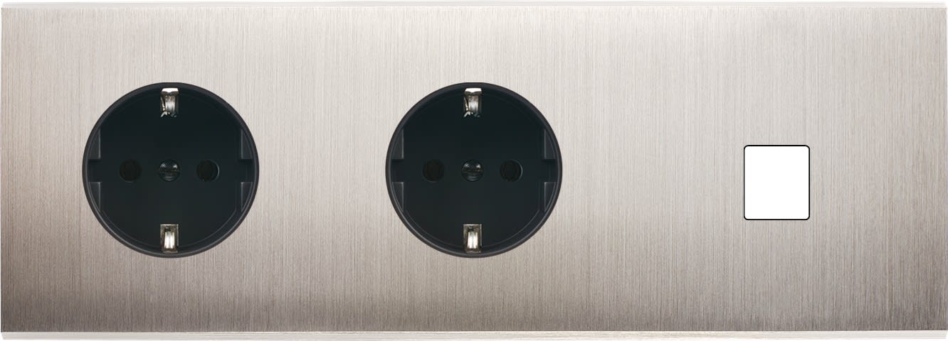 MODELEC - Façade Confidence Laiton Nickel Satine Triple Horizontale Pckpckm1