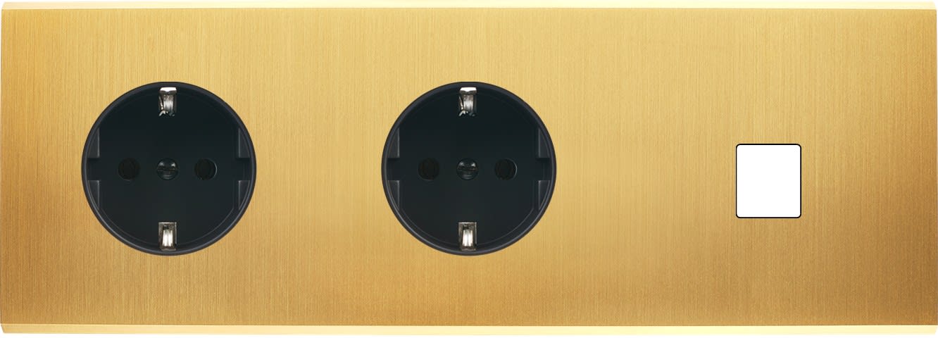 MODELEC - Façade Confidence Laiton Satine Triple Horizontale PCK Pck M1