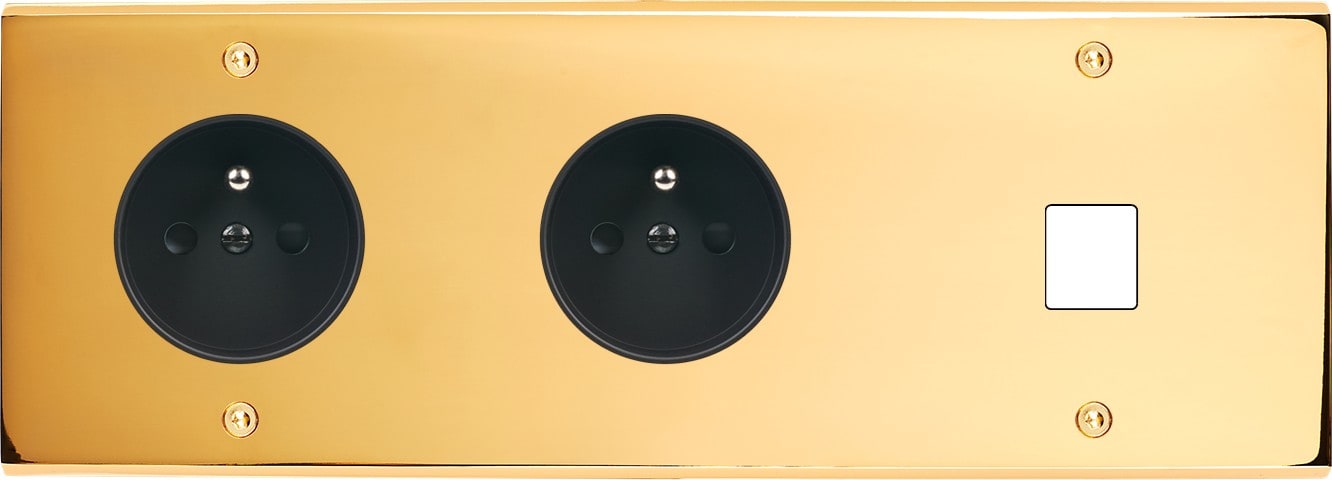 MODELEC - Façade Confidence Laiton Or Miroir Triple Horizontale PC Pc M1 à Vis