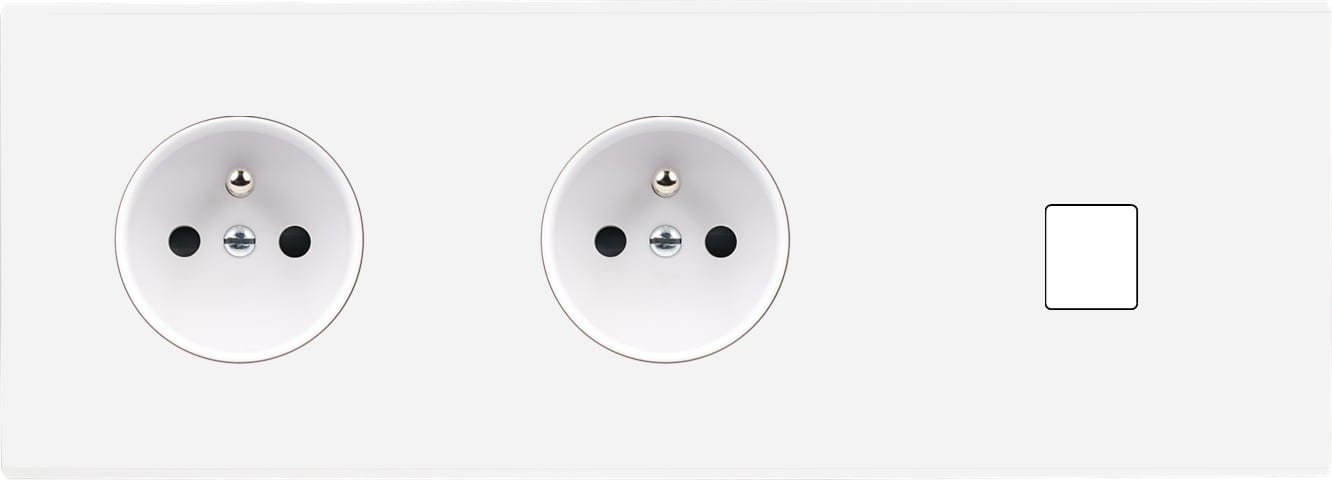 MODELEC - Façade Confidence Laiton Blanc Email Triple Horizontale PC Pc M1