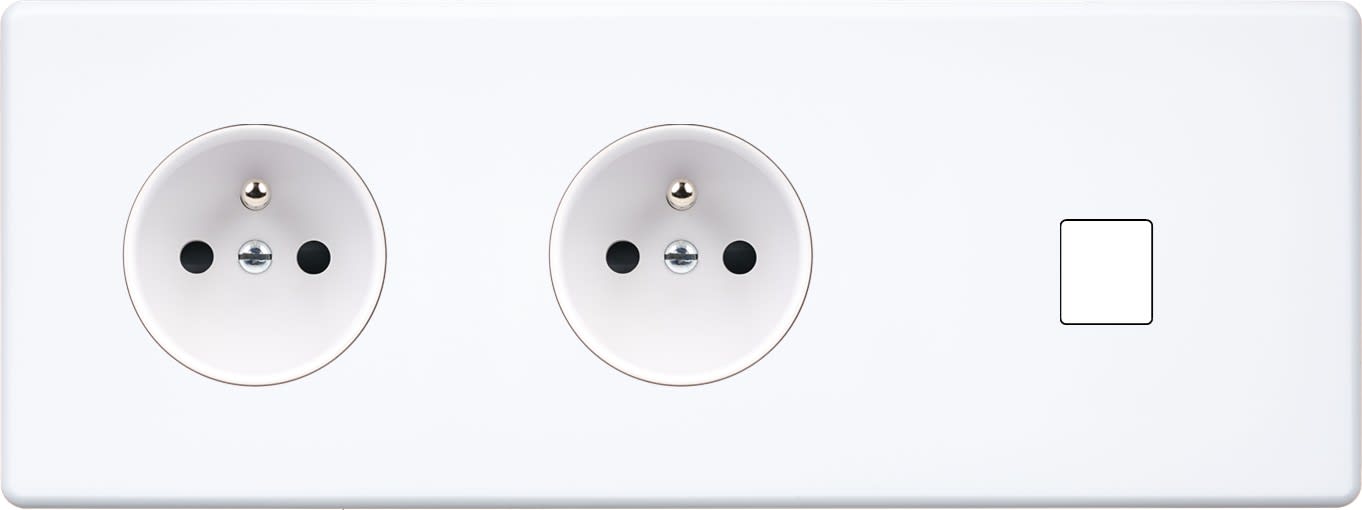 MODELEC - Façade Hitera Blanc Soft Triple Horizontale PC Pc M1