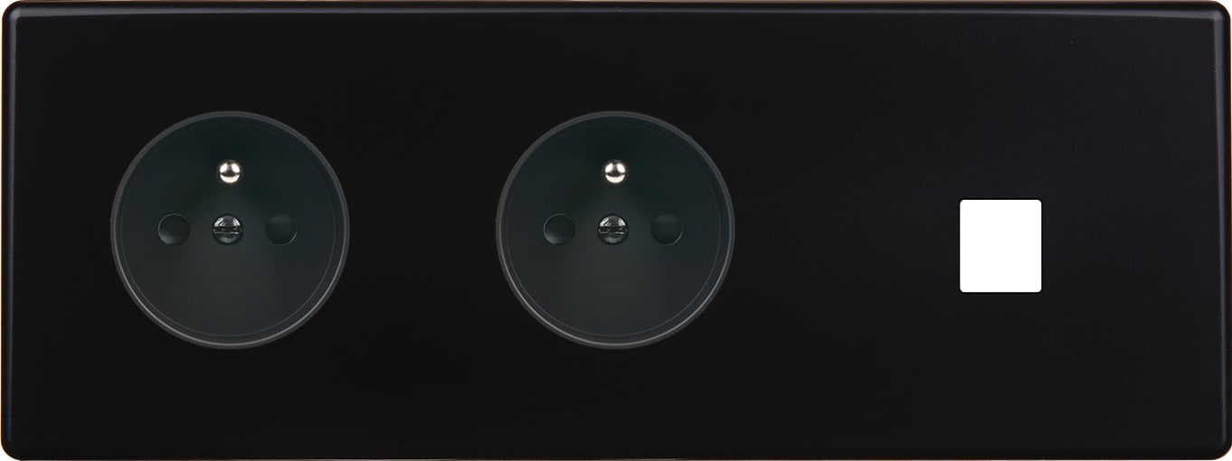 MODELEC - Façade Hitera Noir Soft Triple Horizontale PC Pc M1