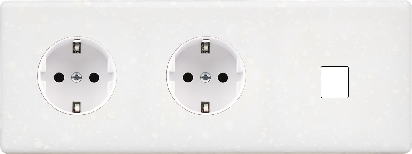 MODELEC - Façade Hitera Terrazzo Blanc Triple Horizontale PCK Pck M1