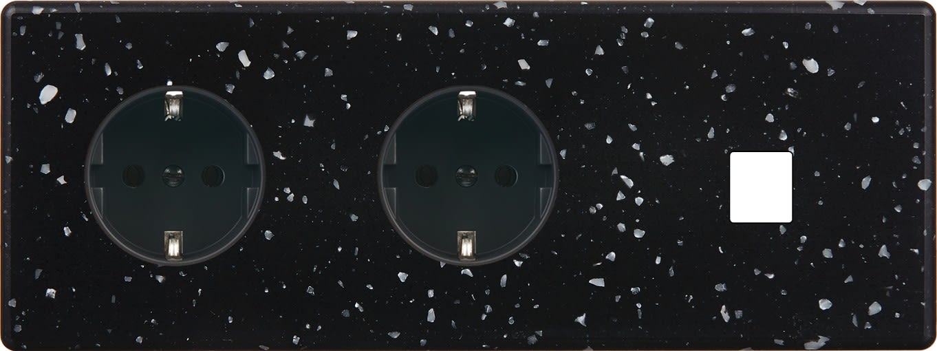 MODELEC - Façade Hitera Terrazzo Noir Triple Horizontale PCK Pck M1