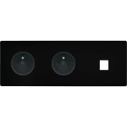 MODELEC - Façade "M" Noir Mat Triple Horizontale 1 Prise 1 Prise 1 Media magnétique
