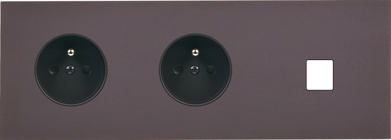 MODELEC - Façade Désir Anthracite Mat Triple Horizontale PC Pc 1 Media