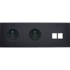 MODELEC - Façade Confidence Laiton Noir Mat Triple Horizontale PC Pc M2 à Vis