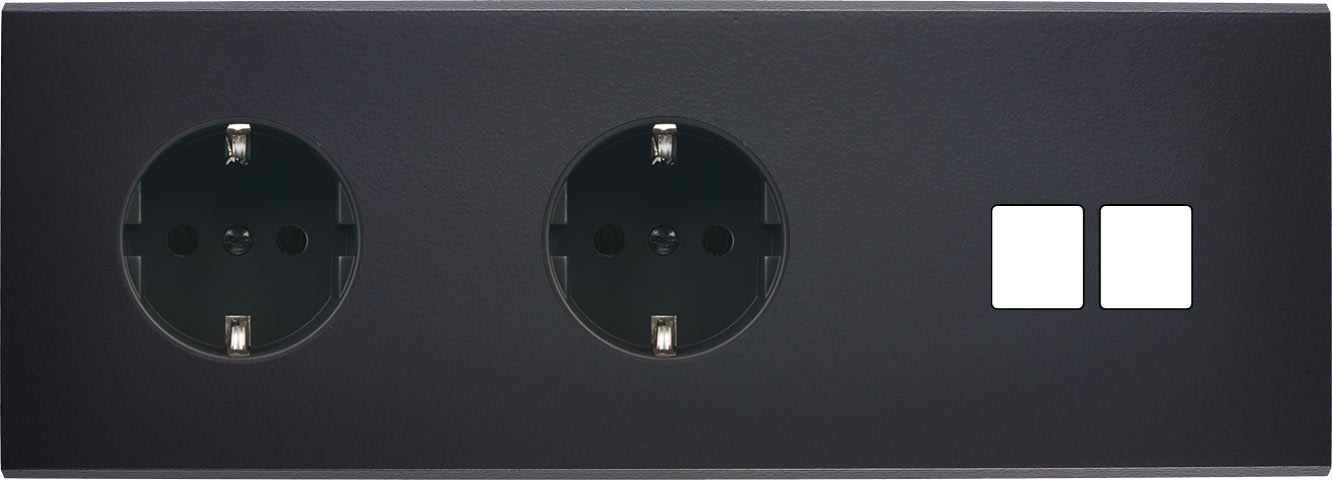 MODELEC - Façade Confidence Laiton Noir Mat Triple Horizontale PCK Pck M2