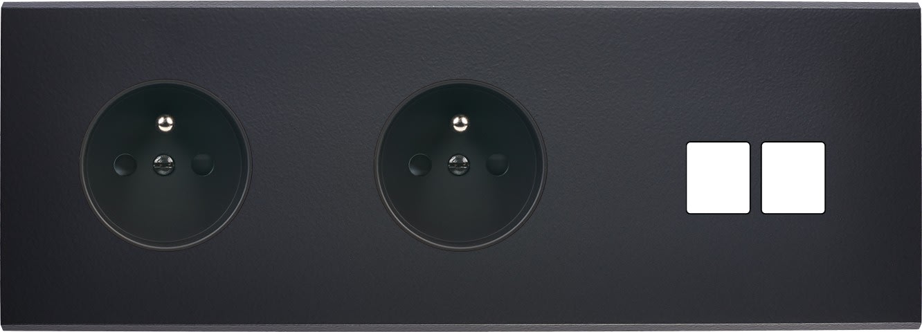 MODELEC - Façade Confidence Laiton Noir Triple Horizontale PC Pc M2