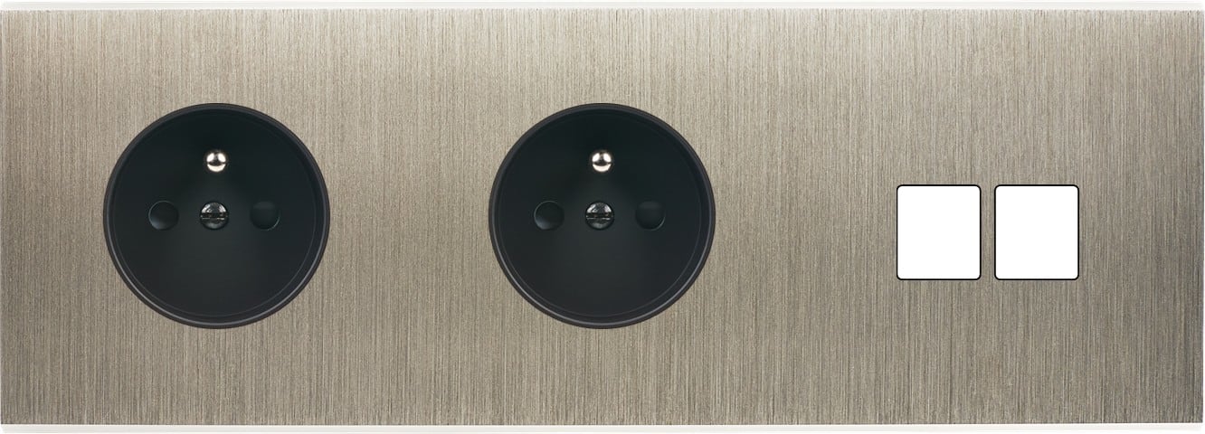 MODELEC - Façade Confidence Laiton Acier Triple Horizontale PC Pc M2